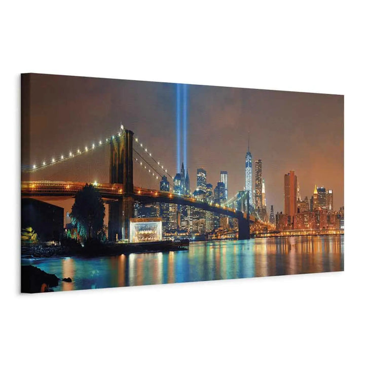 Kanva - Ņujorka: Skaistā nakts, brūnos toņos, 93949 ART XL