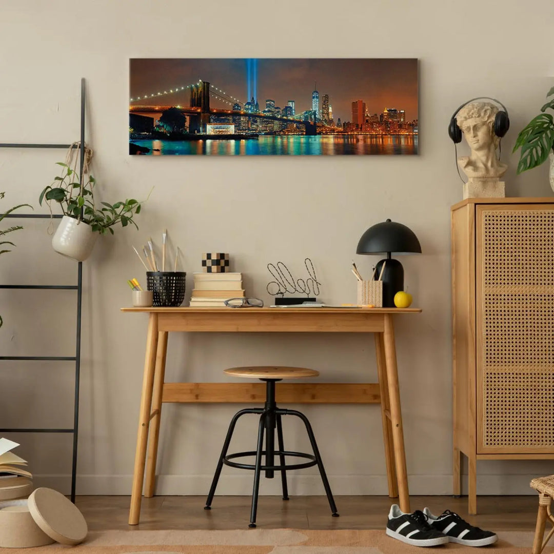 Kanva - Ņujorka: Skaistā nakts, brūnos toņos, 93949 ART XL