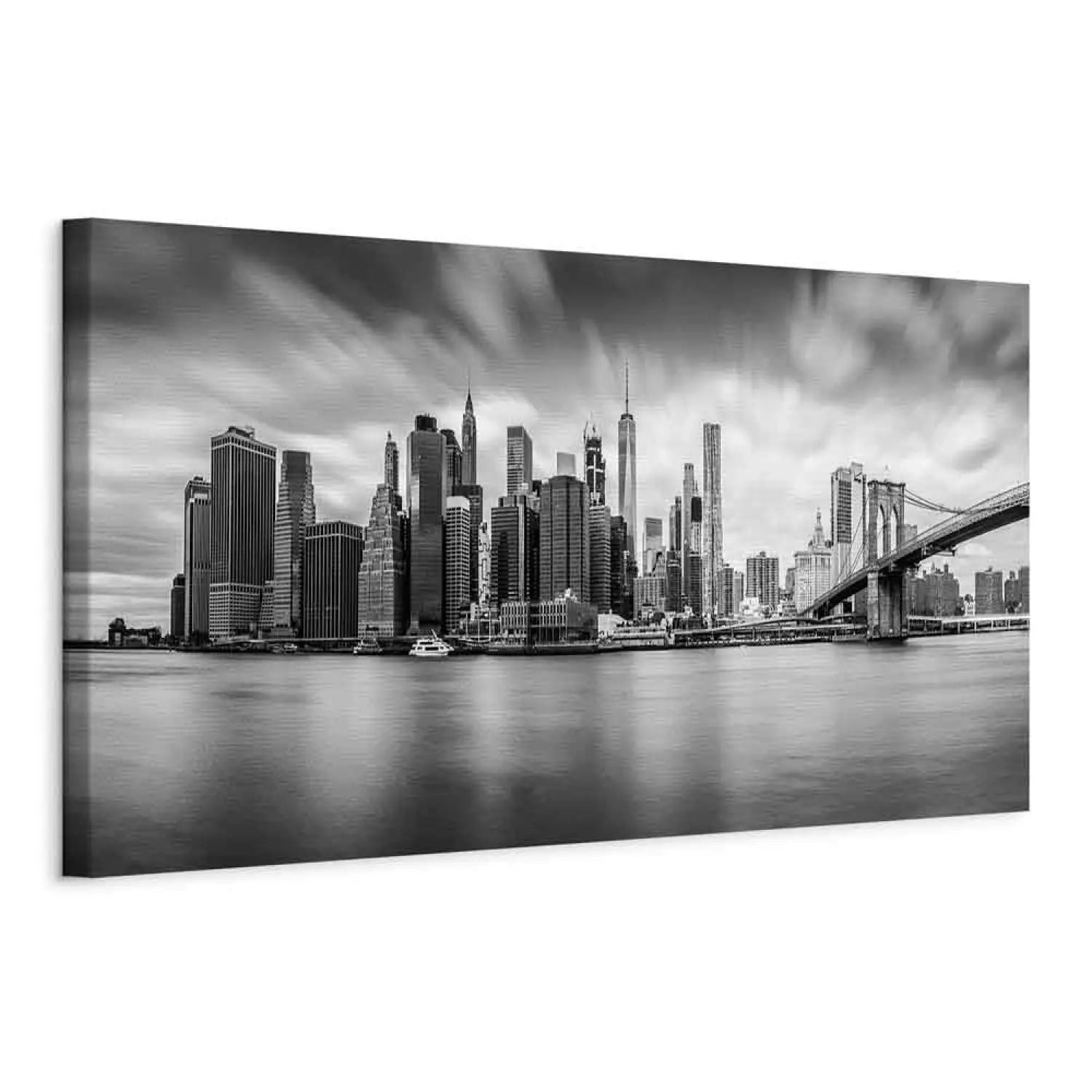 Kanva - Ņujorka: stilīga pilsēta, melnbalta panorama, 96050 ART XL