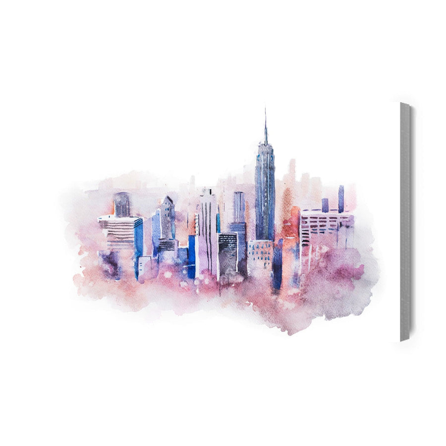 Kanva - Ņujorkas centrs, uzgleznot ar akvareļu krāsām, N-1399 X-ART