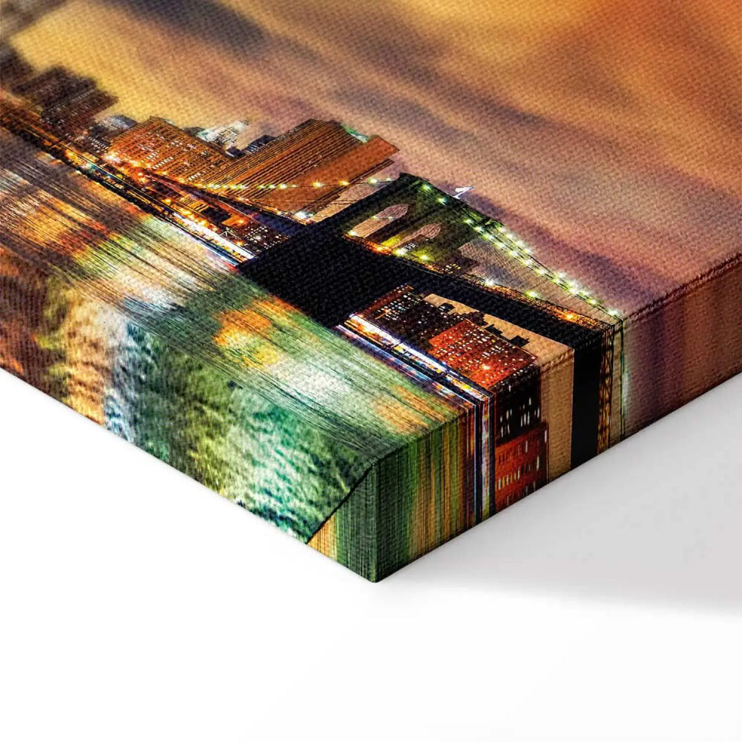 Kanva - Ņujorkas debesis, oranža, pelēka, 93032 ART XL