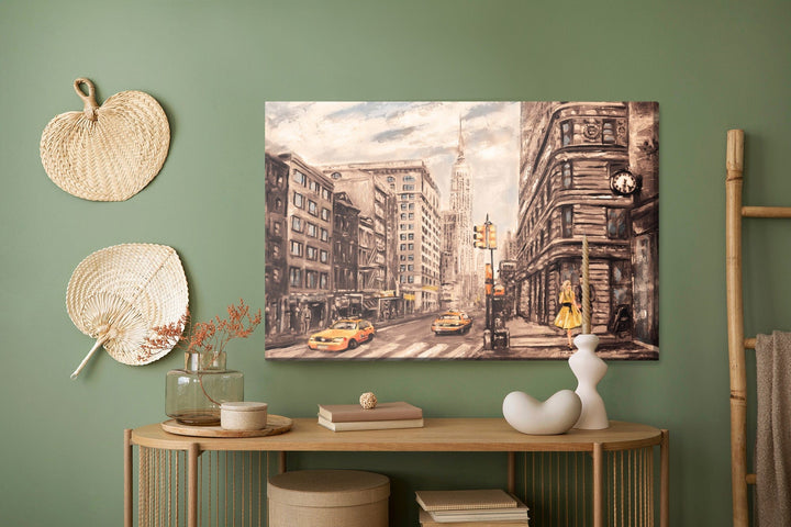 Kanva - Ņujorkas iela izskatās kā uzgleznotas, N-1400 X-ART