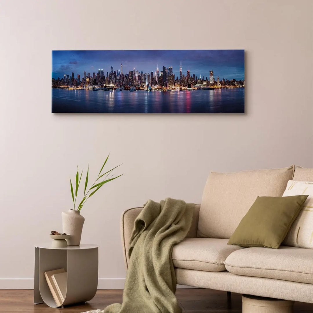 Kanva - Ņujorkas nakts panorama, tumši zilā krāsā, 98097 ART XL