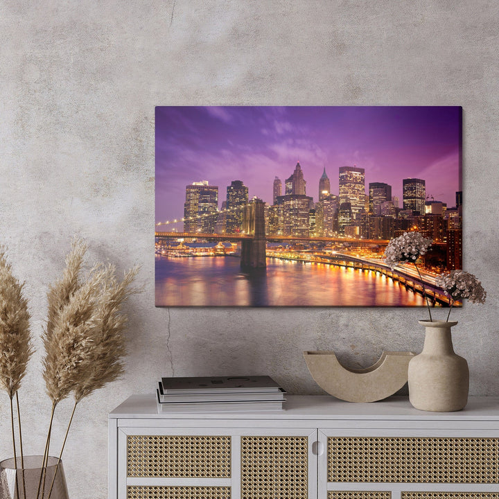 Kanva - Ņujorkas pilsētas centrs naktī, N-1388 X-ART