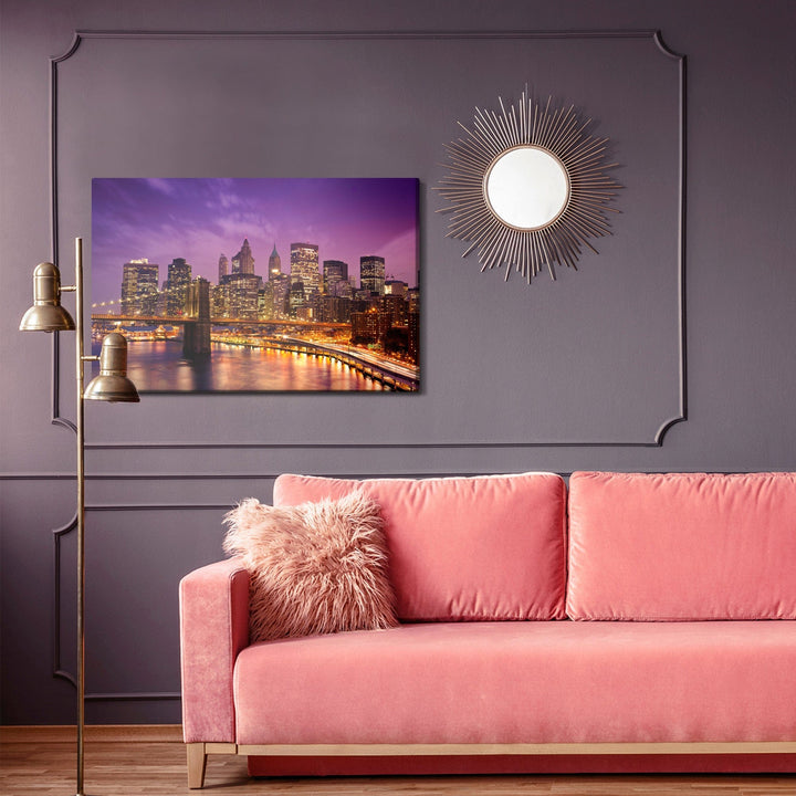 Kanva - Ņujorkas pilsētas centrs naktī, N-1388 X-ART