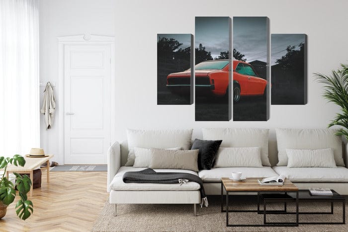 Kanva - Oranža retro automašīna, N-3409 X-ART