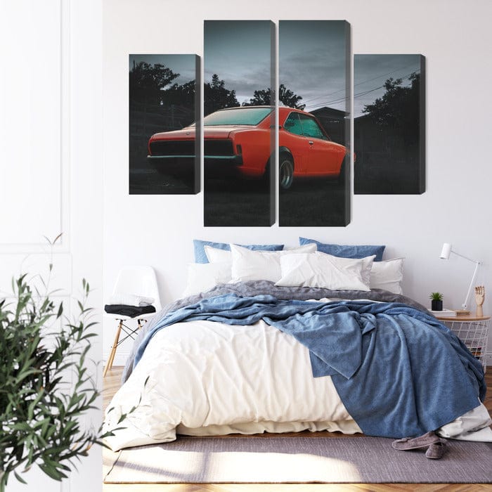 Kanva - Oranža retro automašīna, N-3409 X-ART