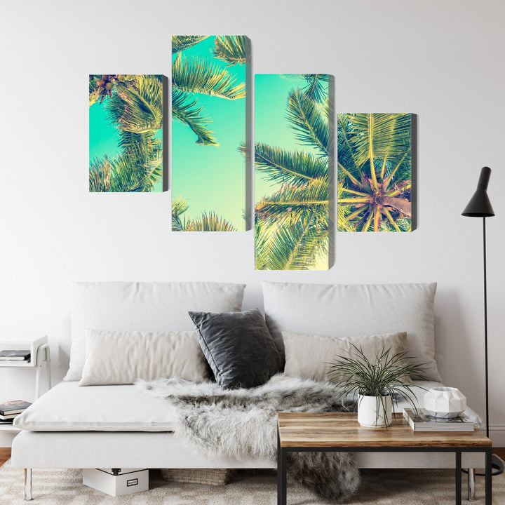 Kanva - Palmu koku skats no apakšas, N-2017 X-ART