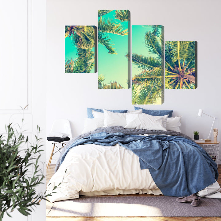 Kanva - Palmu koku skats no apakšas, N-2017 X-ART