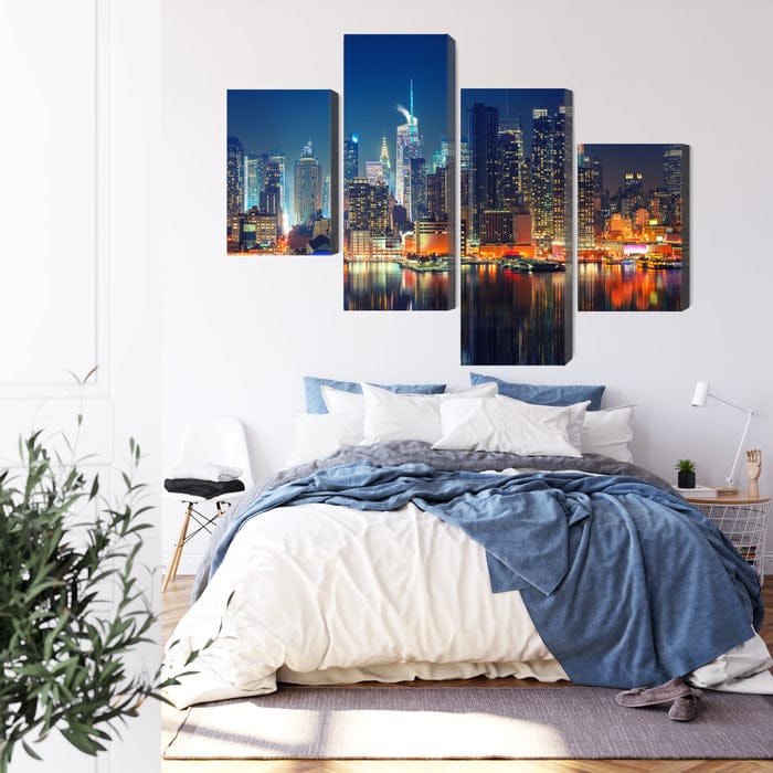 Kanva - Panorāmas skats uz Manhetenu naktī, N-2022 X-ART