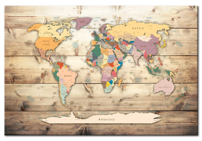Glezna Pasaules karte: Krāsaini kontinenti, 141262 Tapetenshop.lv.