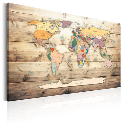 Kanva Pasaules karte: Krāsaini kontinenti, 141262 G-ART.