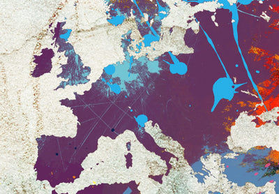 Glezna Pasaules karte: Krāsains trakums, 97548 Tapetenshop.lv.