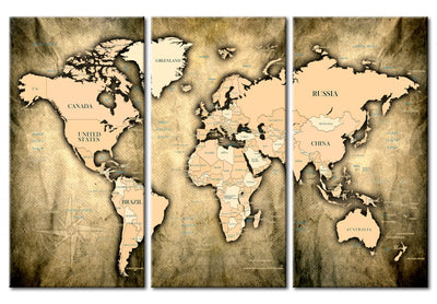 Glezna Pasaules karte: Laika smiltis, 91869 Tapetenshop.lv.