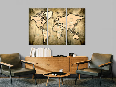 Kanva Pasaules karte: Laika smiltis, 91869 G-ART.