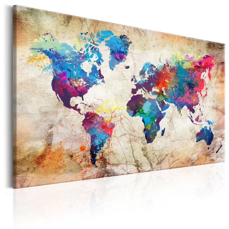 Kanva Pasaules karte: Pilsētas stils, 97479 G-ART.