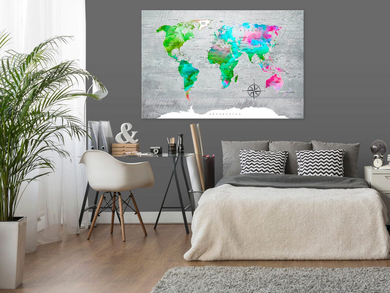 Kanva Pasaules karte: Zaļā paradīze, 91920 G-ART.