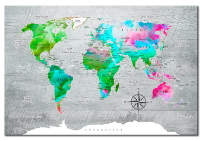 Kanva Pasaules karte: Zaļā paradīze, 91920 G-ART.