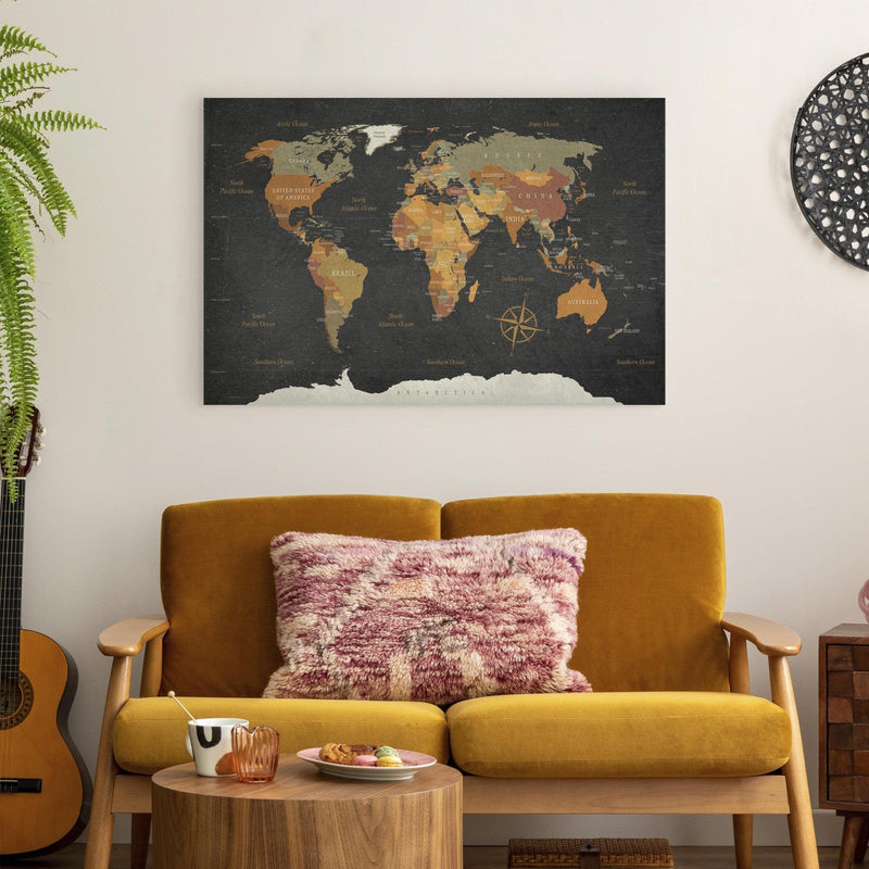 Kanva Pasaules karte: Zemes noslēpumi, 91914 G-ART.