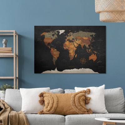 Glezna Pasaules karte: Zemes noslēpumi, 91914 Tapetenshop.lv.
