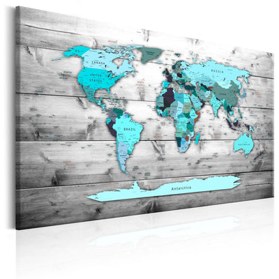 Kanva Pasaules karte: Zilā pasaule, 90261 G-ART.
