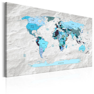 Kanva Pasaules karte: zilā planēta, 91886 G-ART.