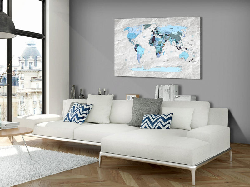 Glezna Pasaules karte: zilā planēta, 91886 Tapetenshop.lv.