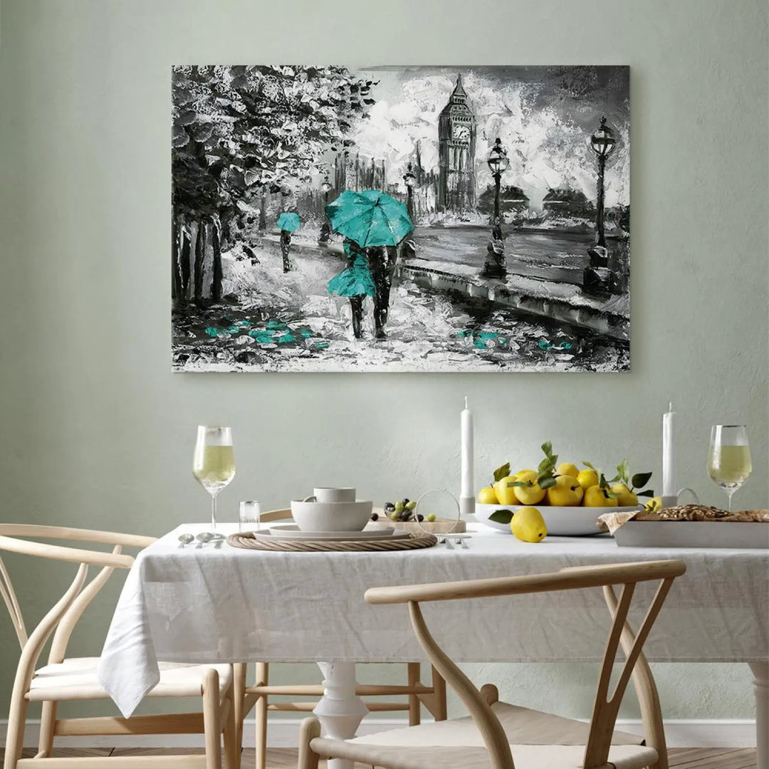 Glezna - Pastaiga pa Londonu (x 1), tirkīza ART XL