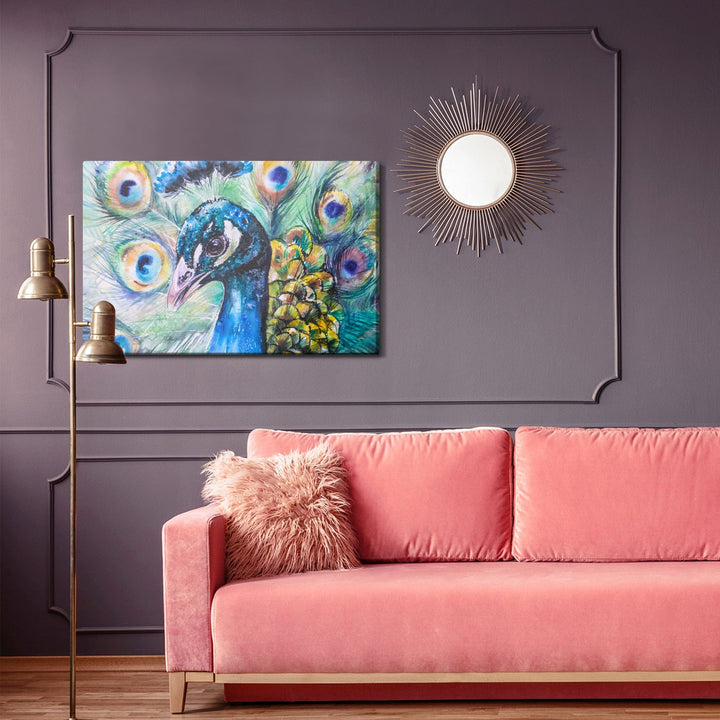 Kanva - Pāvs ar krāsainām spalvām, N-808 X-ART
