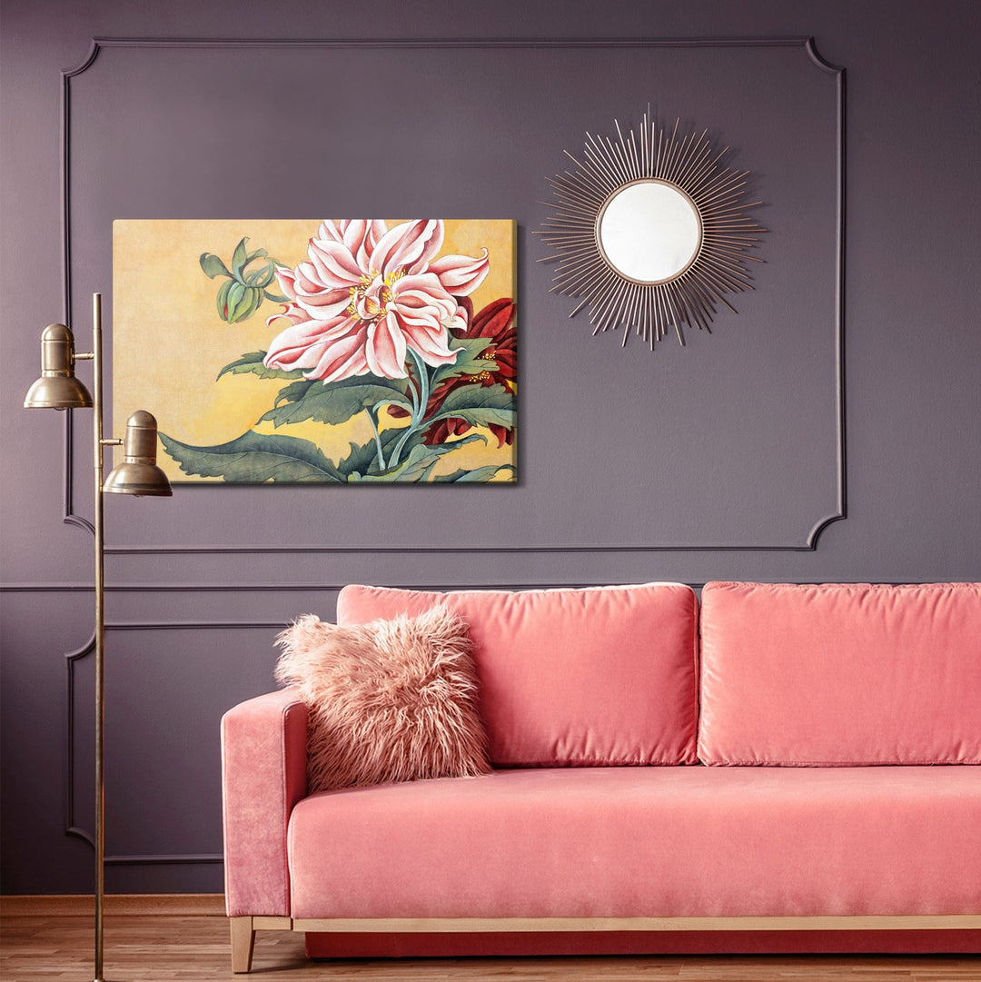 Kanva - Peonijas ar lapām X-ART