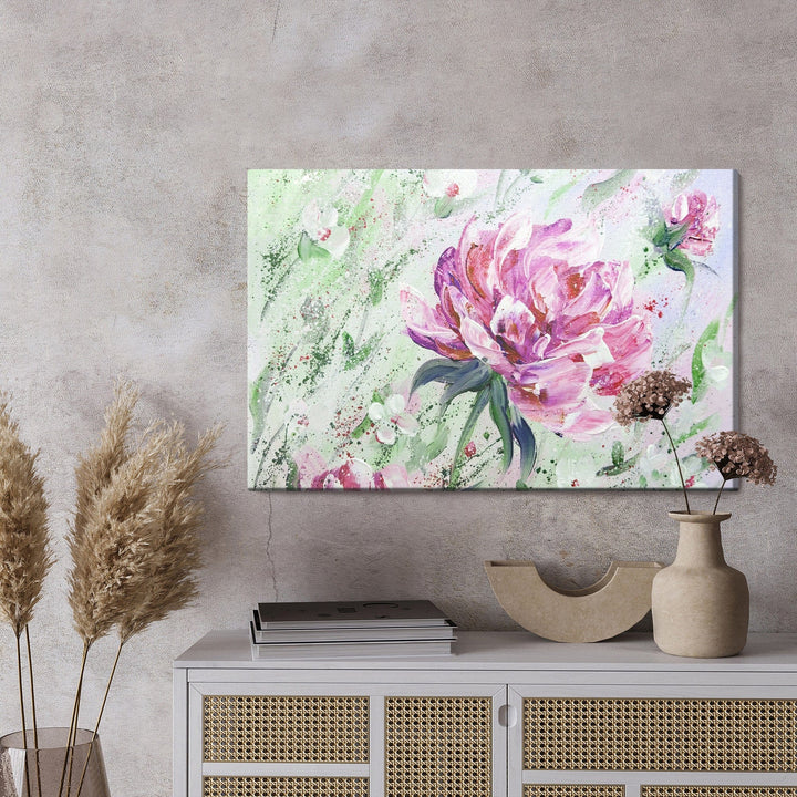 Kanva - Peonijas Rozes, kā gleznotas, N-275 X-ART