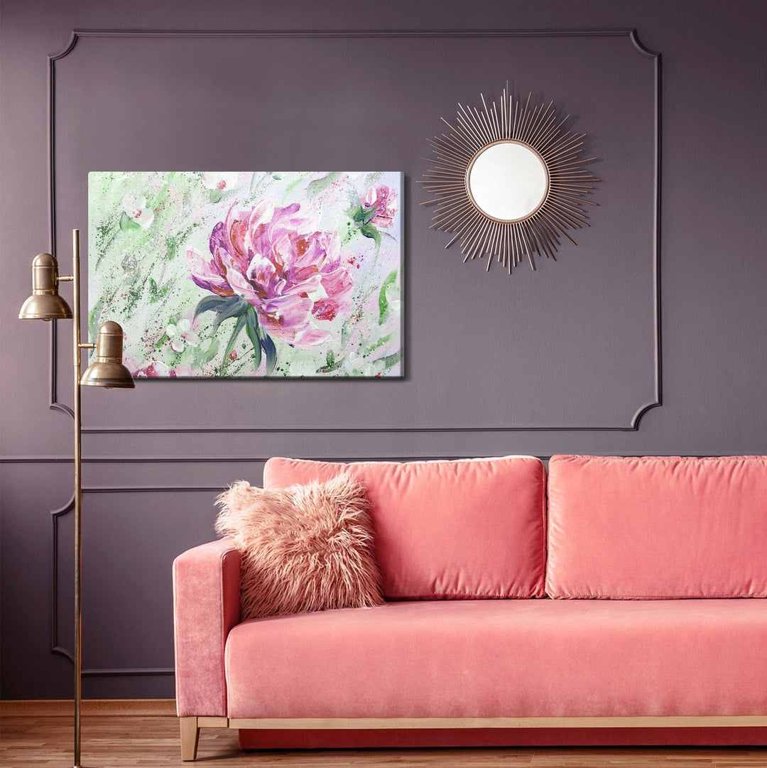 Kanva - Peonijas Rozes, kā gleznotas, N-275 X-ART