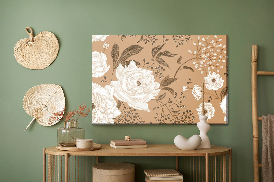 Kanva - Peonijas un lapas, N-269 X-ART