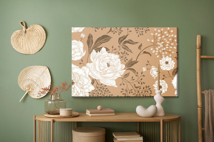 Kanva - Peonijas un lapas, N-269 X-ART