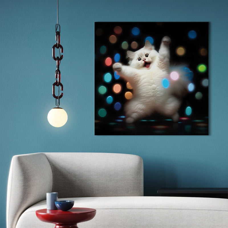 Canva - Persian Cat - Dancing Cat in Disco Lights, 150198 G-ART