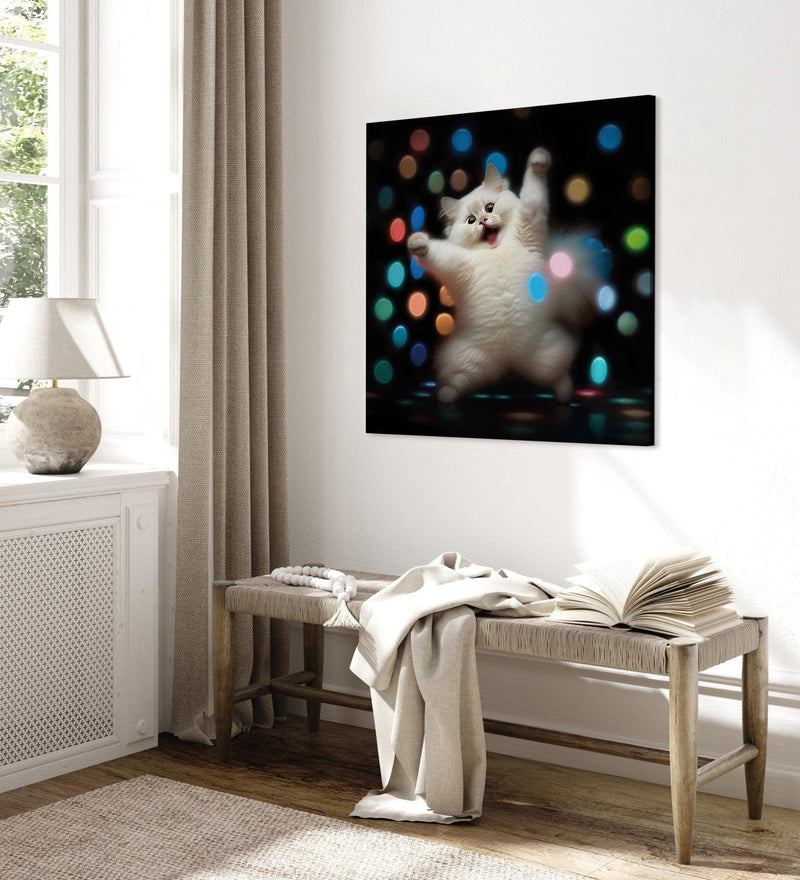 Canva - Persian Cat - Dancing Cat in Disco Lights, 150198 G-ART