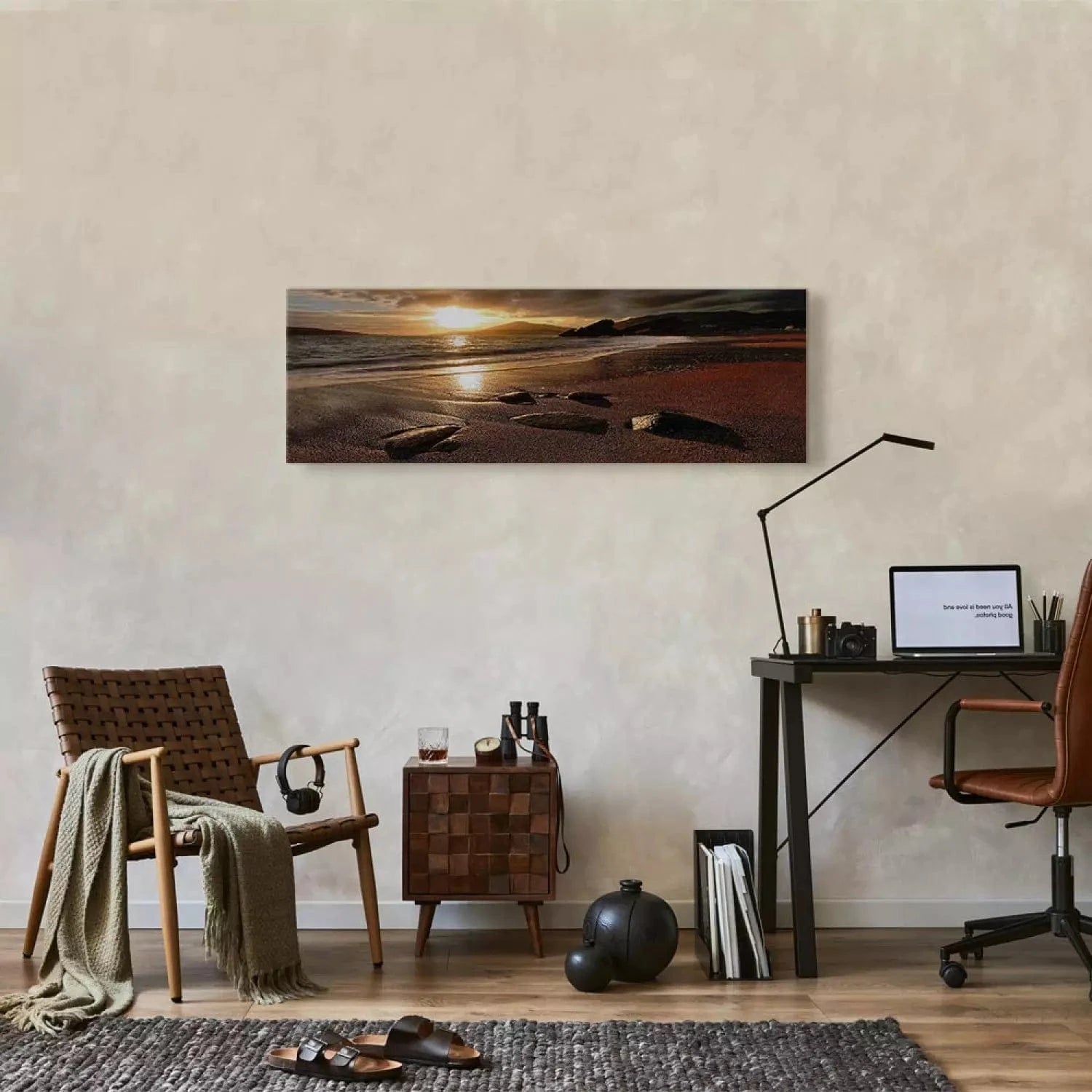 Kanva - Pludmale Rafailovici - ainava ar saulrietu, (x 1) - 128968 G-ART