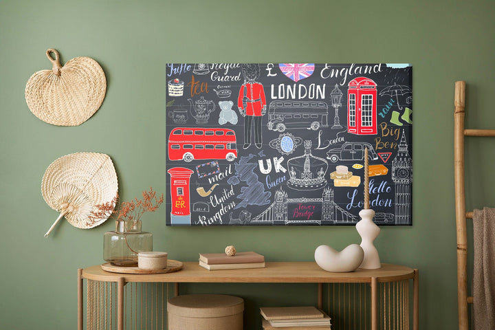 Kanva - Populāri Londonas simboli, N-1291 X-ART