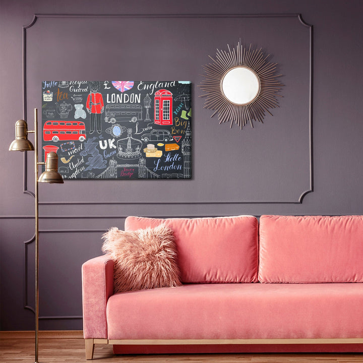 Kanva - Populāri Londonas simboli, N-1291 X-ART