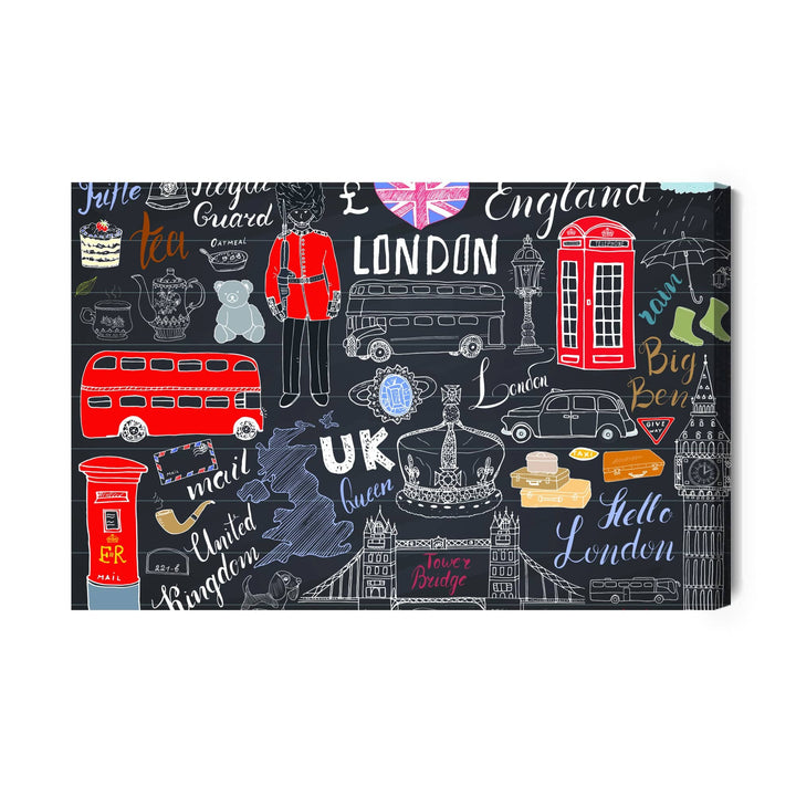 Kanva - Populāri Londonas simboli, N-1291 X-ART