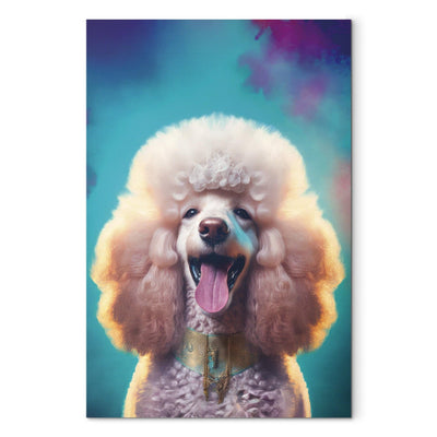 Canva - Happy Poodle on coloured background, 150216 G-ART