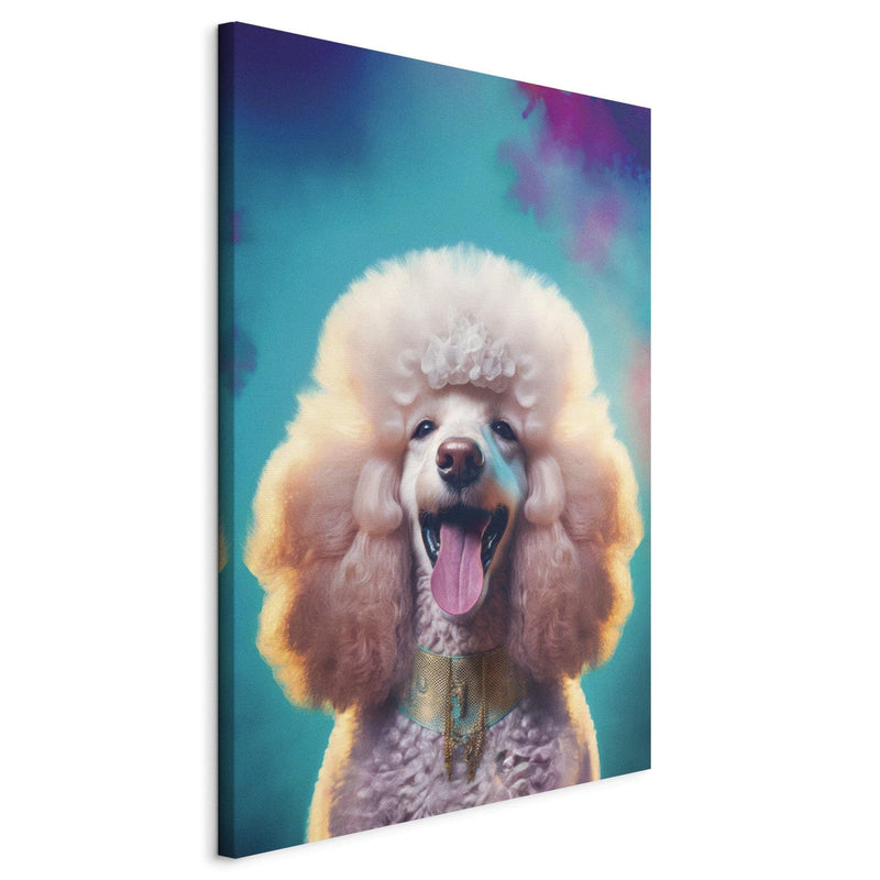 Canva - Happy Poodle on coloured background, 150216 G-ART