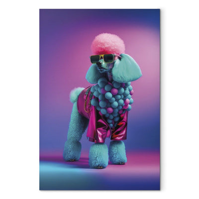 Kanva - Pūdelis - pūkains suns ar modernu krāsainu apģērbu, 150188 G-ART