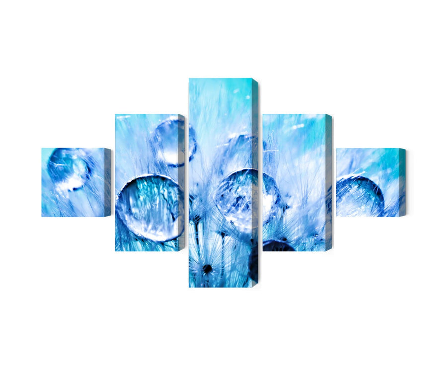 5 daļu kanva: Rasas pilieni uz pienenes X-ART