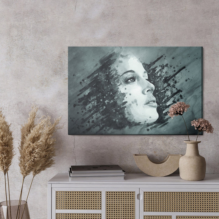 Kanva - Reālistiska sievietes sejas glezna, N-946 X-ART