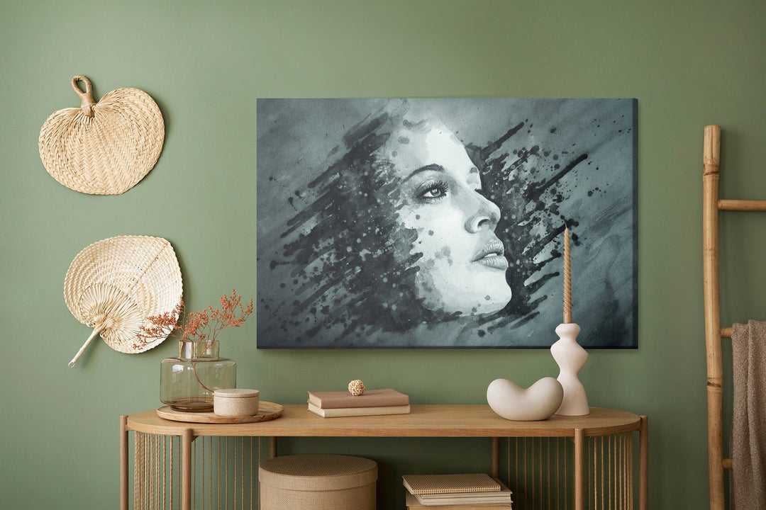 Kanva - Reālistiska sievietes sejas glezna, N-946 X-ART