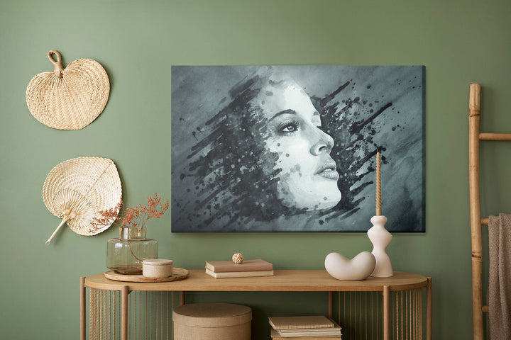 Kanva - Reālistiska sievietes sejas glezna, N-946 X-ART