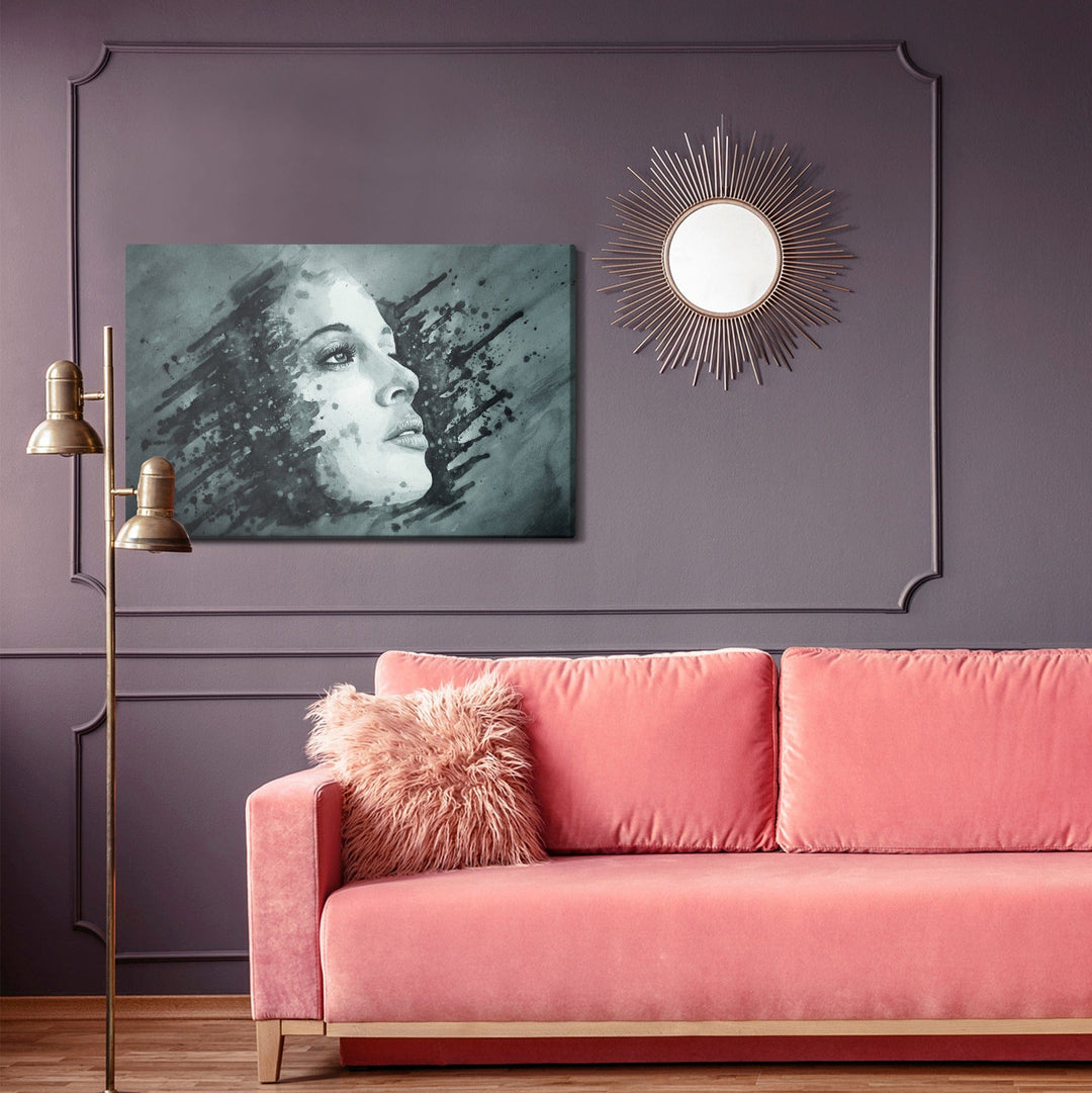 Kanva - Reālistiska sievietes sejas glezna, N-946 X-ART