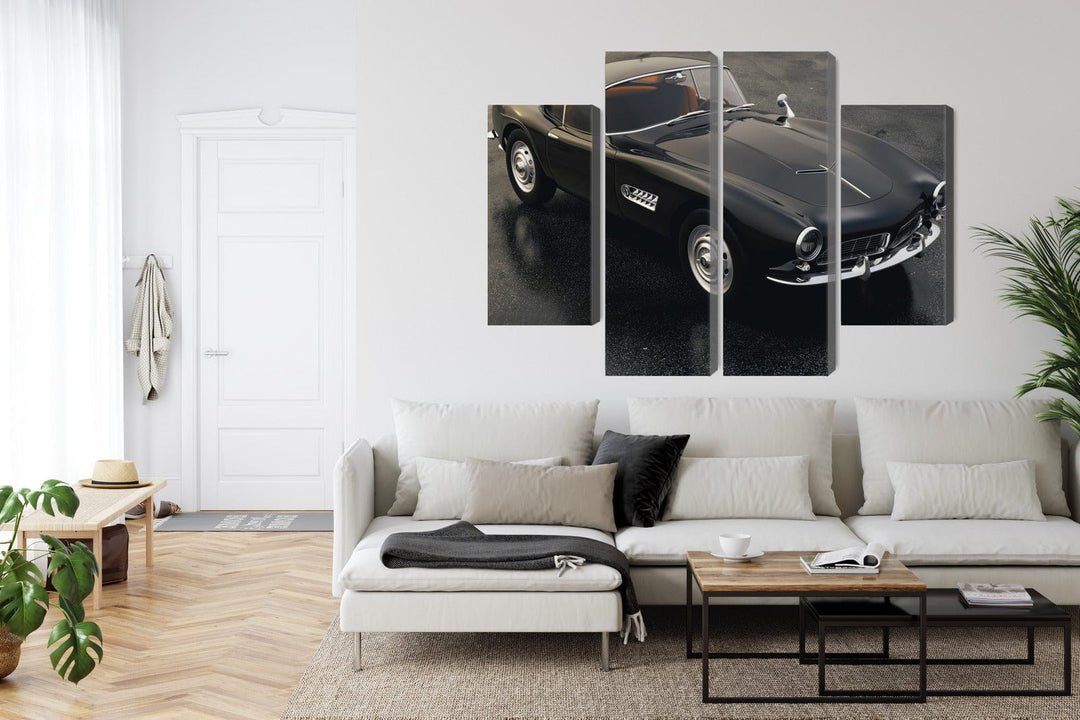 Kanva - Retro melna sporta automašīna, N-3184 X-ART