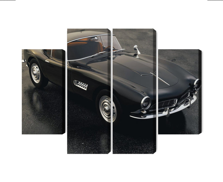 Kanva - Retro melna sporta automašīna, N-3184 X-ART